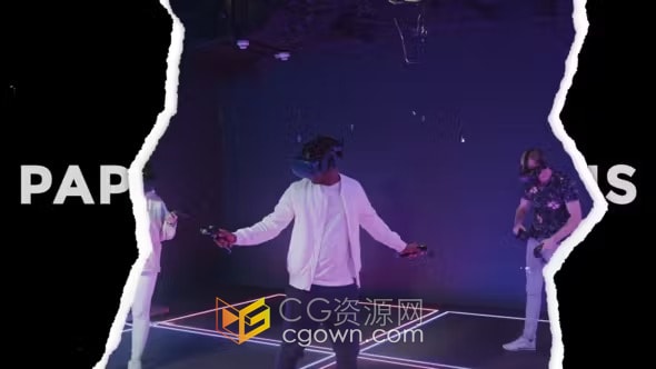 撕纸纸张过渡纸质撕裂转场Paper Transition-AE模板