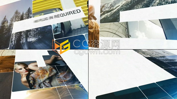 AE模板3D切片照片幻灯片电视媒体企业介绍相册视频动画制作