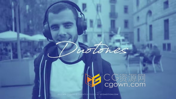 70个双色调色彩校正预设AE模板免费下载