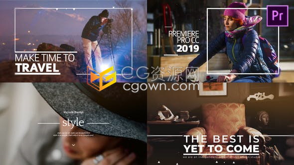 AE与PR模板创意大标题幻灯片介绍宣传图文动画效果制作