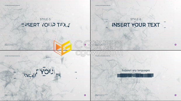 AE与PR模板4K故障文本动画制作科技感视频字幕13种效果