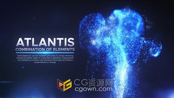 色彩鲜艳抽象有机梦幻粒子背景流体标题动画-AE模板