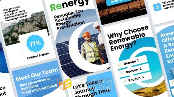 绿色生态可持续发展示主题宣传海报4K垂直短视频-AE模板