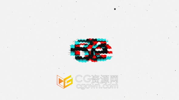AE模板-RGB故障标志视频片头动画Glitch Logo Reveal