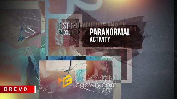 AE模板-谋杀侦探幽灵神秘僵尸恐怖万圣节吸血鬼视频片头