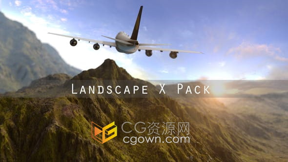 AE模板-E3D插件制作地形风景沙漠岩石山地森林球环境三维场景