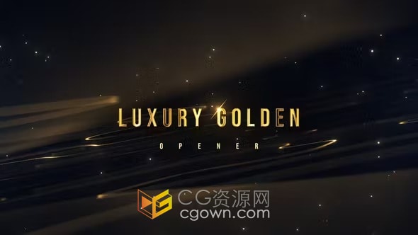 繁星般闪光背景奢华金色标题开场AE模板适合颁奖典礼晚会包装