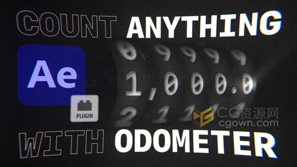 Odometer v1.1 AE插件精美字母数字滚动翻转动画