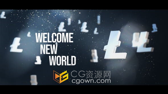 AE模板-加密数字货币介绍市场营销宣传视频片头制作