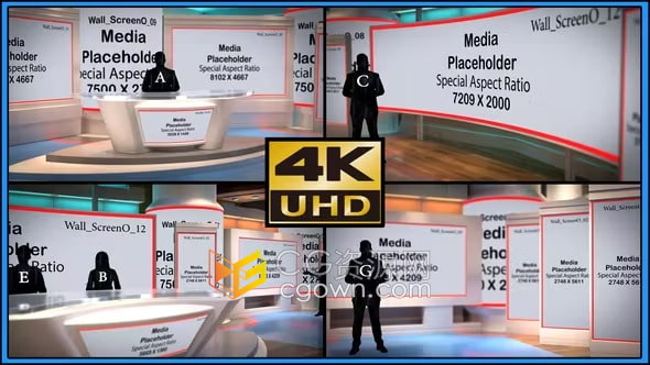 AE模板-免费下载全3D场景虚拟演播室Virtual Studio Set – S07