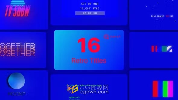 Retro Titles AE模板10组复古风格文字标题动画