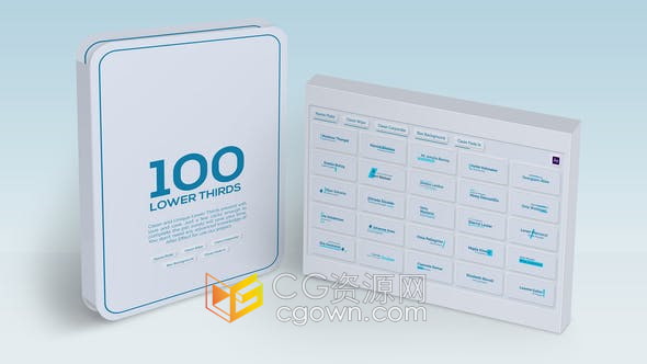 AE模板-100组4K分辨率视频字幕文本动画标题设计
