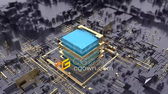 AE模板-Tech Qube Logo Reveal现代创新技术宣传和演示片头