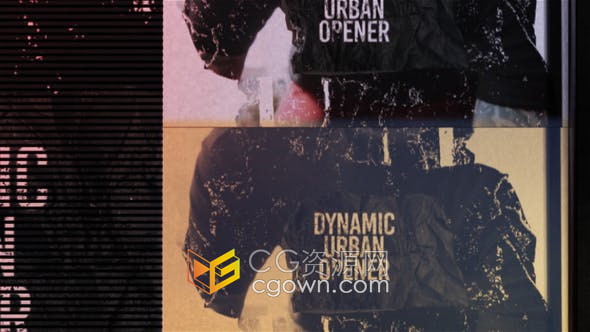 AE模板-复古风格快速动感介绍开场视频片头动画制作