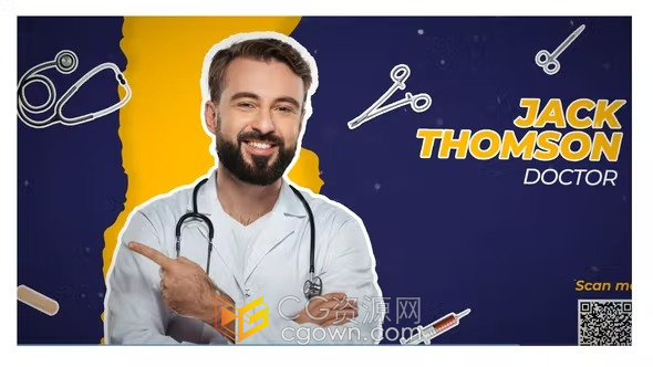 AE模板-社交媒体创意广告多彩背景人物介绍