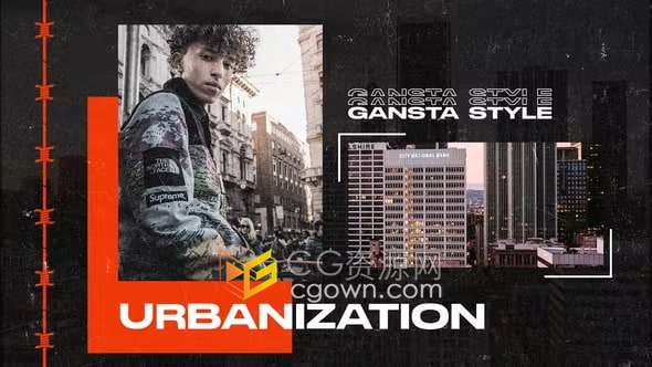 AE模板-制作嘻哈音乐说唱战斗视频宣传片街头服饰商店介绍体育电影开场白