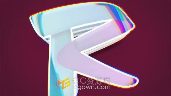 彩色光面LOGO扫光动画标志揭晓-AE模板