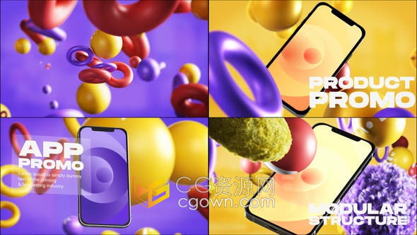 AE模板- iPhone 12 3D模型渲染视频演示APP软件介绍广告视频