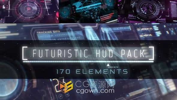 AE模板-100个独特的HUD信息图科幻高科技元素更新版