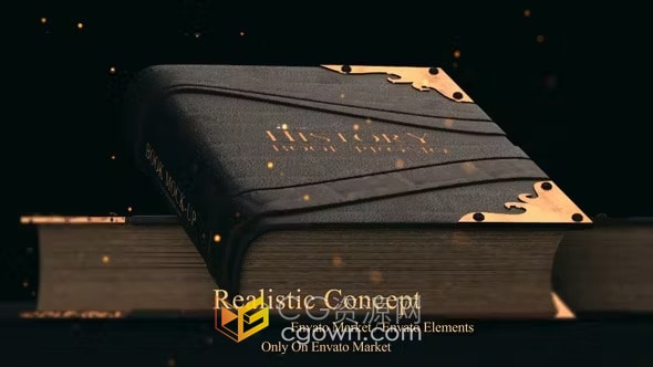 书籍展示3D图书推广发布视频广告-AE模板