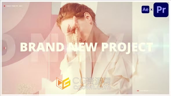 AE与PR过渡模板-14个图形拼接转场元素Minimal Transition