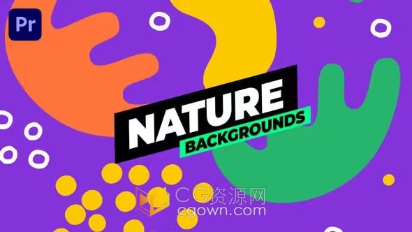 丰富多彩动态图形趣味自然背景元素儿童主题作品展示-AE模板