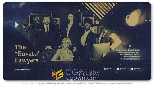 AE模板-律师事务所介绍公司机构宣传视频团队展示