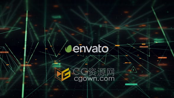 AE模板-计算机数据连接高科技互联网介绍网络安全技术宣传片视频