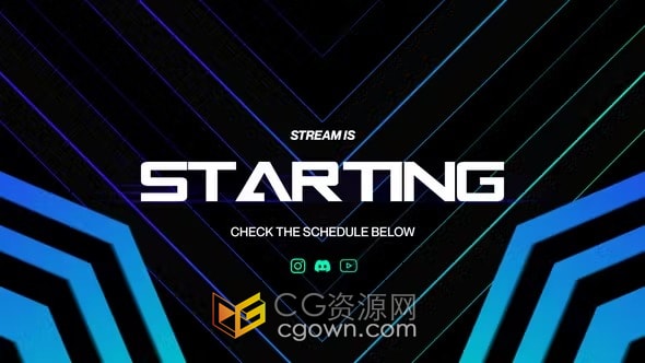 AE模板-直播游戏流媒体包装Stream Package Overlay