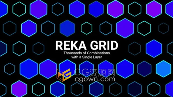 Mac版本AE插件Reka Grid v1.3.2生成网格图形矩阵排列动画