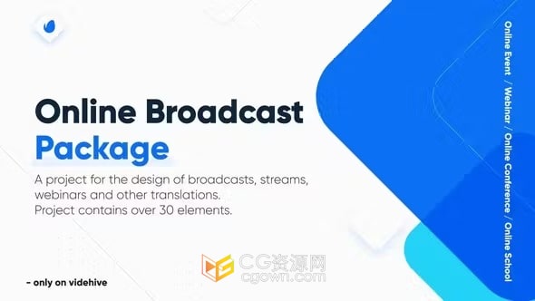 AE模板-网络研讨会在线会议直播通讯线上简报包装演示