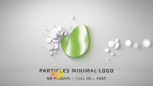 现代简约粒子动画标志展示-AE模板