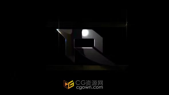 AE模板-轻微复古主题时尚镀铬银色金色标志动画