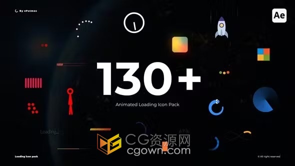 AE模板-138种加载元素传输等待进度条指示器等Loading Pack