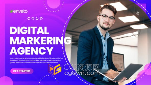 AE模板-数字营销培训机构研讨会视频公司品牌设计企业商业宣传片