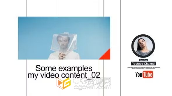 社交媒体频道主播博主媒体用户介绍视频-AE模板