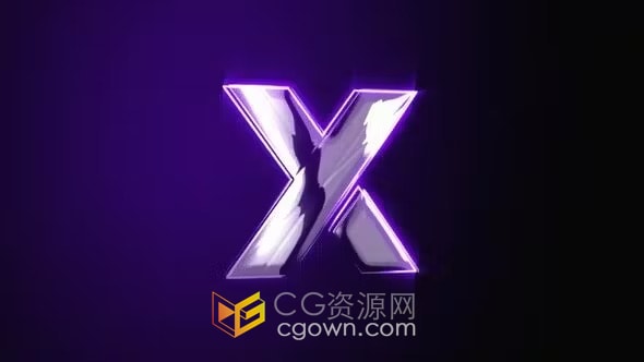 AE模板-明亮光面现代简约光泽感企业标志动画
