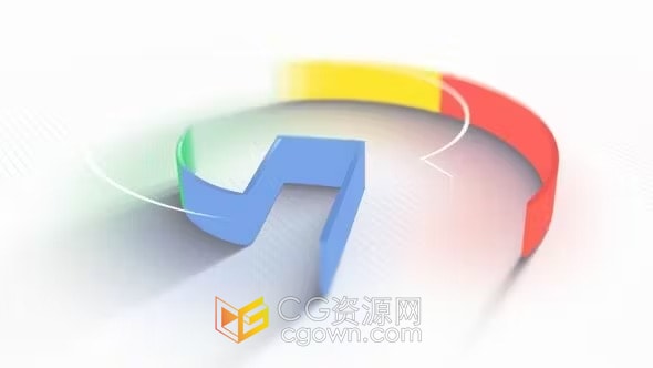 AE模板-现代简约笔触动画明亮发光企业LOGO标志展示