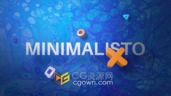 AE创建平面文字标题与3D元素场景宣传片视频模板