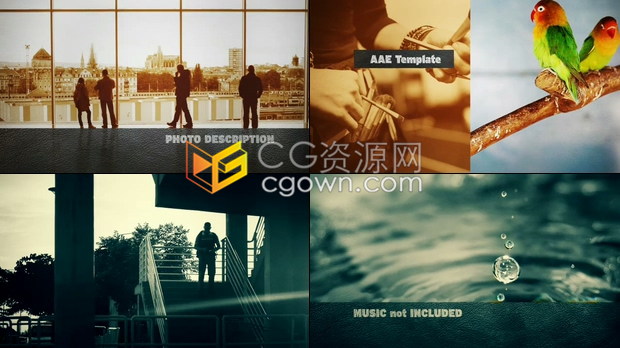 AE模板商业公司创意图文宣传视频婚礼摄影作品展示电子相册