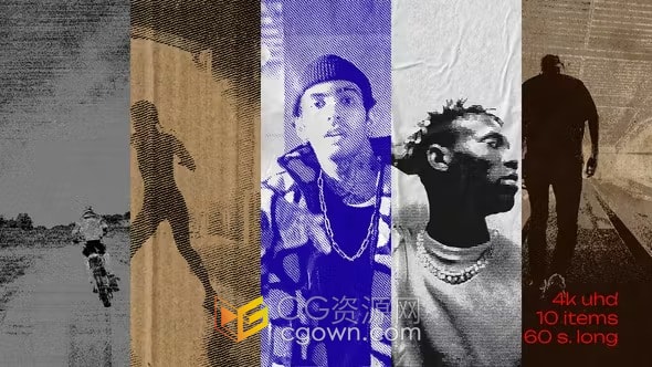 图像风格化4K打印纸效果叠加元素-AE模板