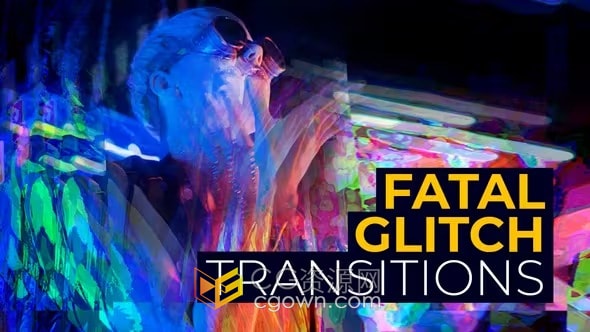 10种活力动感炫酷创意故障After Effects动画过渡效果模板