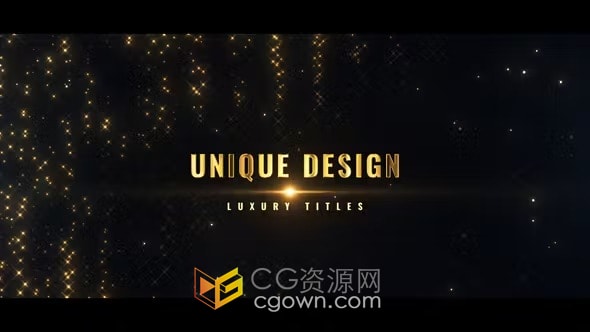 AE模板-金色星光粒子场景晚会活动颁奖典礼标题开场开幕片头