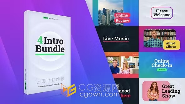 AE模板-适用于任何场景的媒体开场白品牌介绍教育视频短片