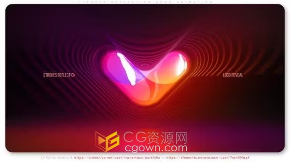 AE模板-简约的企业风格和带反射的笔触动画LOGO片头