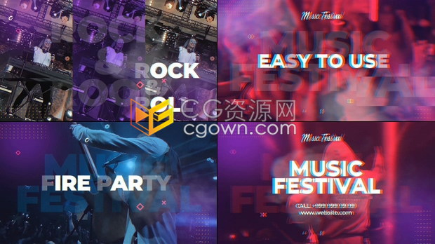 AE模板活力夜总会派对邀请disco商业活动音乐节音乐会舞会宣传视频