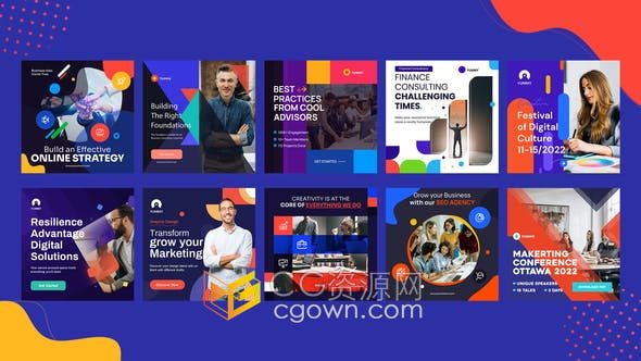 AE模板-短小视频制作宣传您的公司产品和服务广告视频动画