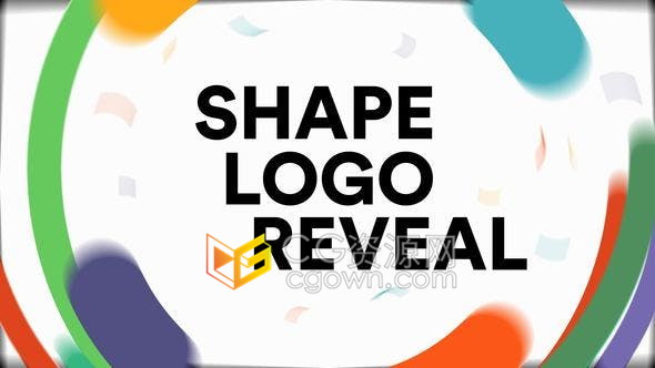 AE模板卡通几何形状线条制作亲子互动儿童教育培训机构品牌LOGO片头