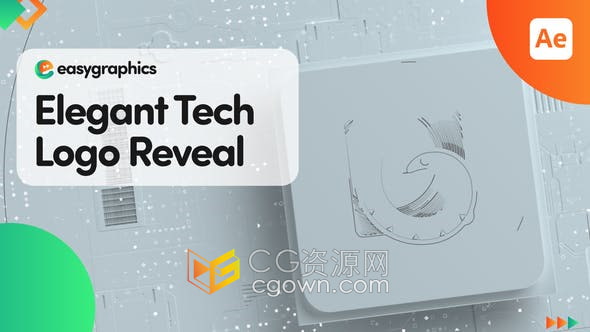 AE模板-CPU处理器3D图形动画宣传科技公司视频片头