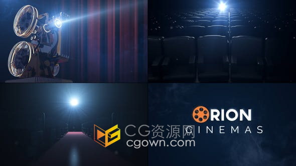 AE模板-电影院投影播放屏幕颁奖典礼剧院晚会活动宣传视频片头